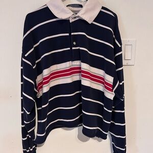 Tommy Hilfiger Red and White Logo Tag Shirt
